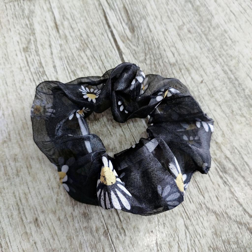 Gumki do włosów Elastyczne Miękka Gaza Wzór Stokrotki Wstążki do włosów Jelito Akcesoria do włosów