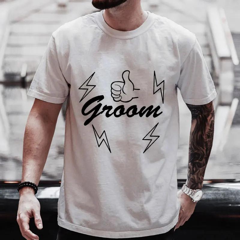 Groom Squad T Shirt for Men Wedding Party Tees Funny Graphic Y2k Tops Bachelor Stag Party Tshirt Team EVG Future Groom Tees