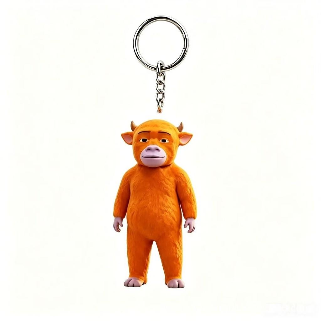 Portachiavi Niu Lai con Morbido Peluche Corto per Decorazione Zaino Regalo per Amici