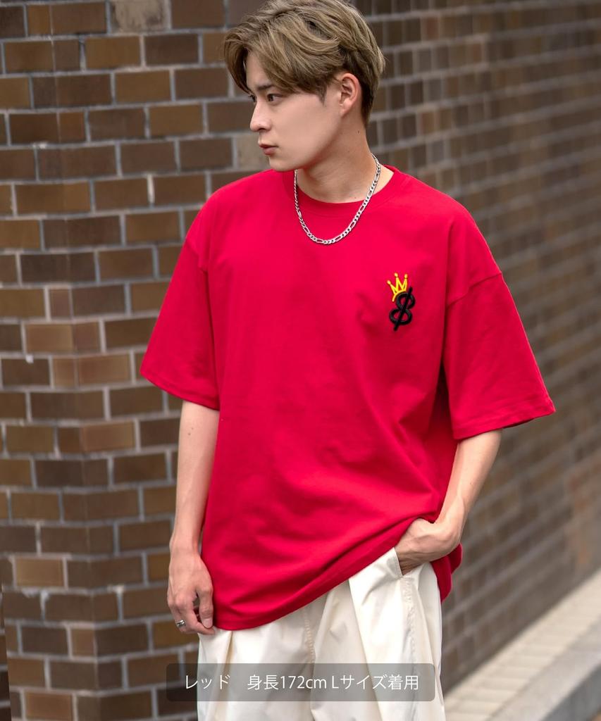 IMPROMES Casual SIDEWAYSTANCE Men's Black Short Sleeve T-Shirt with Thick Embroidered Crown S Logo