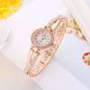 Women's Watch with Diamond Small Dial Fashion Quartz Wristwatch Girls' Minimalist Temperament Wrist Female' Watches