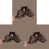 Highend Leather Butterfly Hair Clip With Shark Clamp For Womens Elegant Hairstyling