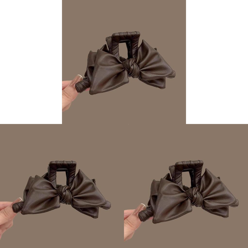 Highend Leather Butterfly Hair Clip With Shark Clamp For Womens Elegant Hairstyling