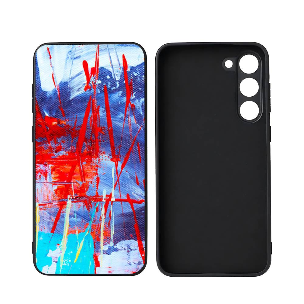 Fashion Colorful Pattern IMD Art For Samsung Galaxy S23 S24 S25 Ultra S22 Plus S21 Black Soft Case Waterproof Soft Case
