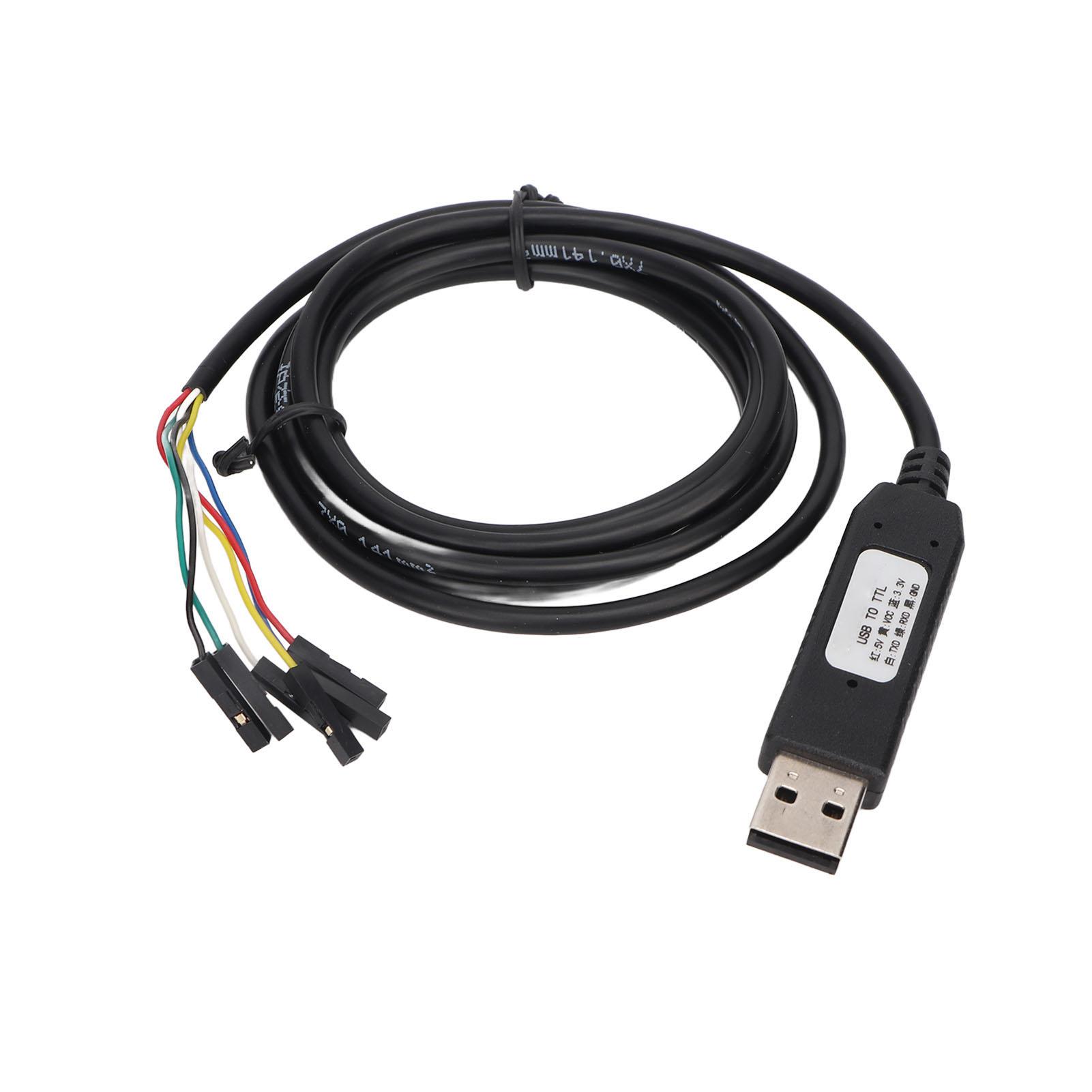 

USB to TTL Serial Cable 6 Pins 4.9ft Length 50bps to 2Mbps Debug Console Cable for Computer