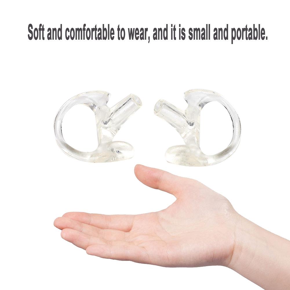 Soft Comfortable Transparent Silica Gel Ear Mould Replacement for Most Coil Tube Audio Kits