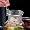 2Pcs 304Stainless Steel Colander Strainer with Metal Hook Strainer Basket Suitable for Draining Hot Pots Ingredient