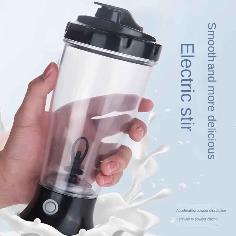 1 Stück Tragbarer Elektrischer Kaffee-Rührbecher, Milchproteinpulver-Shakerbecher, Plastikwasserflasche für Fitness, Gym, Sport, Fauler Becher
