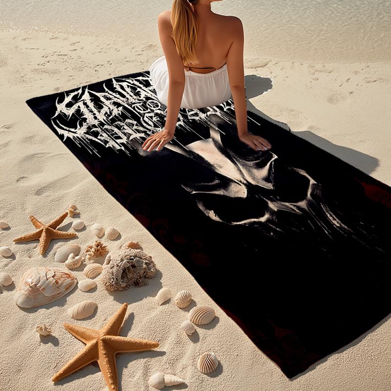 Slasher to Prevail Black Metal Fashion Beach Towel: Ideal for Summer Adventures Soft, absorbent and quick drying suitable for swimming and bathing