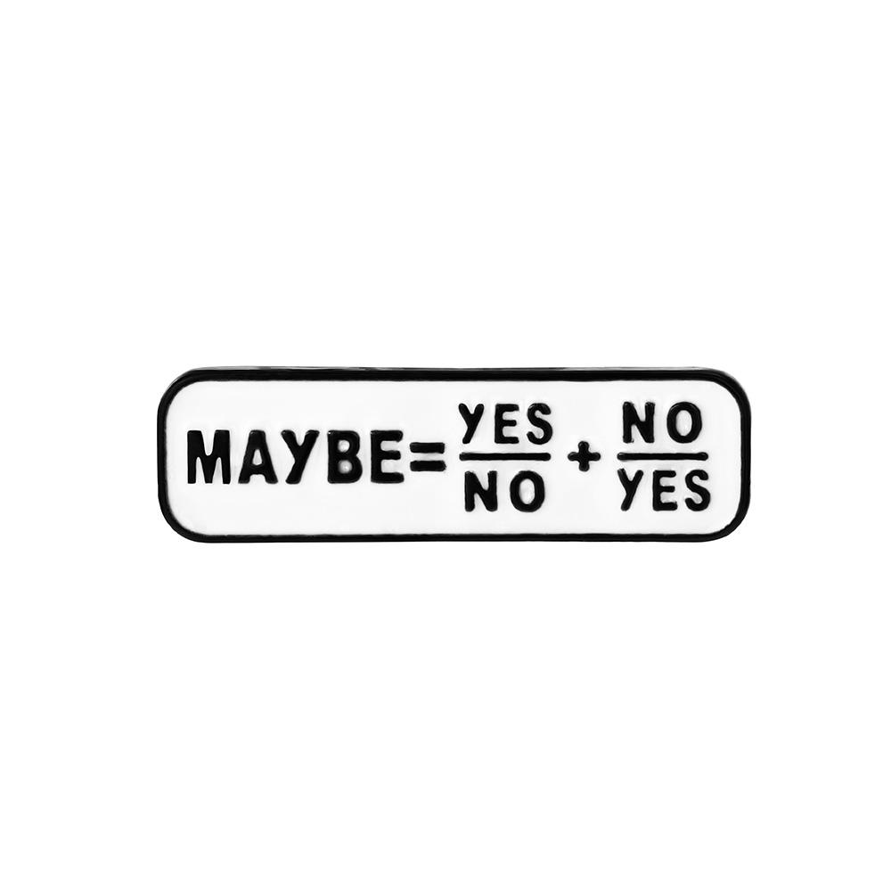 Funny Letter Formula Design Enamel Brooches Pharmagist I'll Be Awake For You Yes I Enjoy Math Pins Back To School Badge