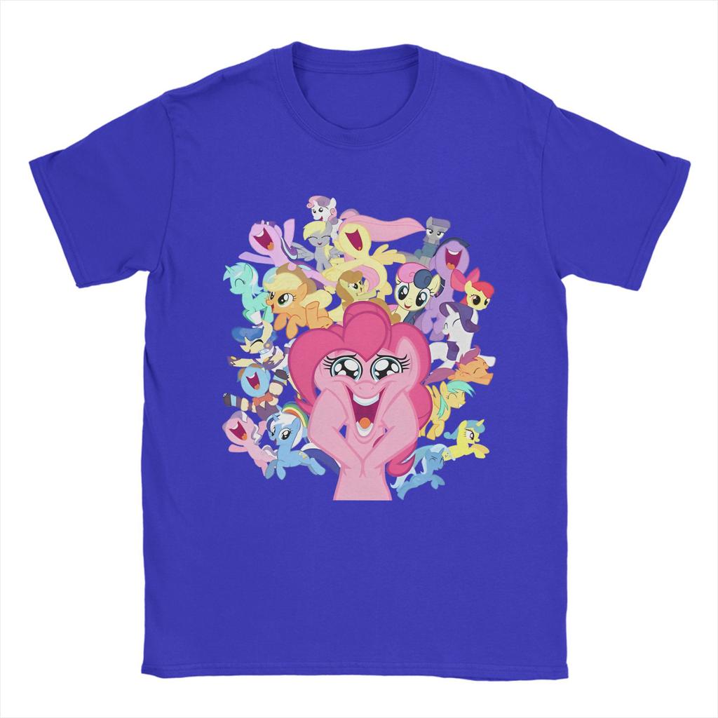 Men Women Everypony Pinkie Pie T Shirts Ponies Friendship Is Magic Pure Cotton Clothes Novelty Short Sleeve Tees Printed T-Shirt