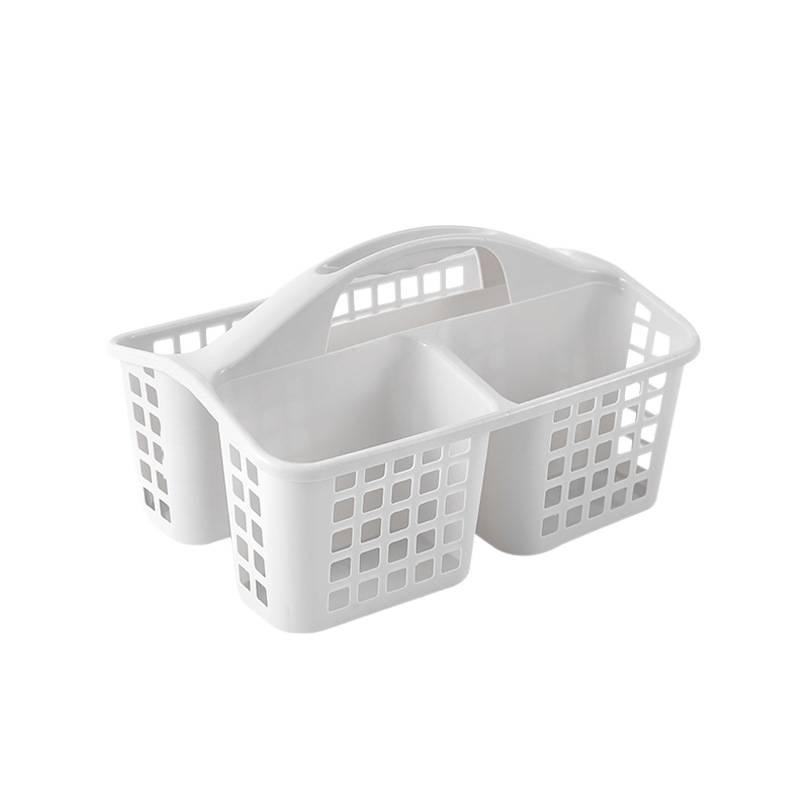 Handheld Plastic Shower Basket for Bathroom Toiletries and Sundries