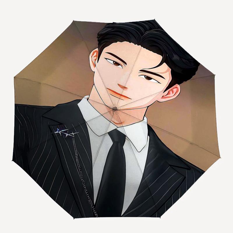 1pc Outdoor Umbrella with Aircraft Pin - Automatic Opening/Closing, Portable 3-Fold Design, 8-Bone Iron Frame - Perfect Gift for Fans, Travelers,