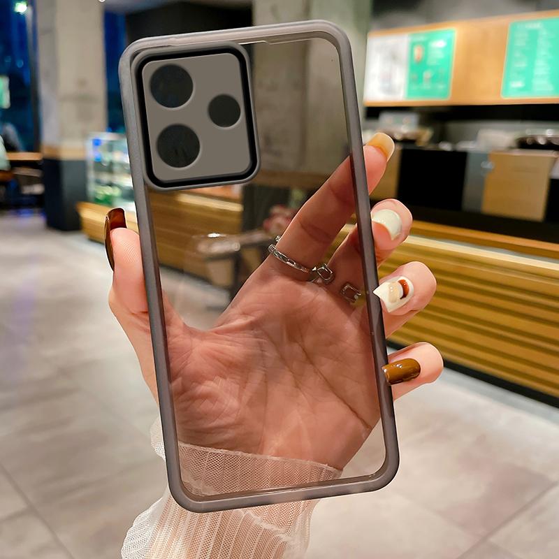 

Мягкие прозрачные силиконовые чехлы из ТПУ для Xiaomi POCO M6 4G M 6 X6 NEO M6pro, защитная пленка для объектива камеры, прозрачная крышка телефона для Redmi 13 13C Note 13R Pro POCO C65 чёрный