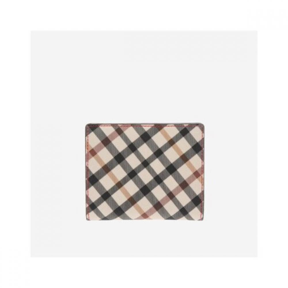 Daks Red Check Dd Logo 2 Fold Wallet Dcwa6f408r2