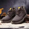 37-47 Large Size Foreign Trade Men's Martin Shoes Winter Fleece Warm Snow Boots Outdoor Hiking Tooling Shoes