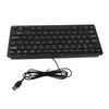 78 Keys   Thin   USB Wired Keyboard for Desktop Computer Laptop PC (Black)