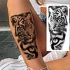 1 Sheet Realistic Fake Tiger Temporary Tattoos Sticker For Men Women Adults Water Transfer Transferable Tattoo Sleeve Waist Arm