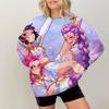 Simple Womens Pullovers KPop Demon Hunters Print Loose Sweatshirts Soft Female Clothing