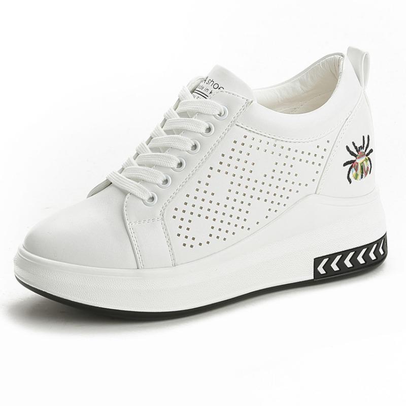 Women's Shoes New Thick-soled Inner Height Increase Casual Sports Single Shoes Women's Shoes Lace-up Student Shoes