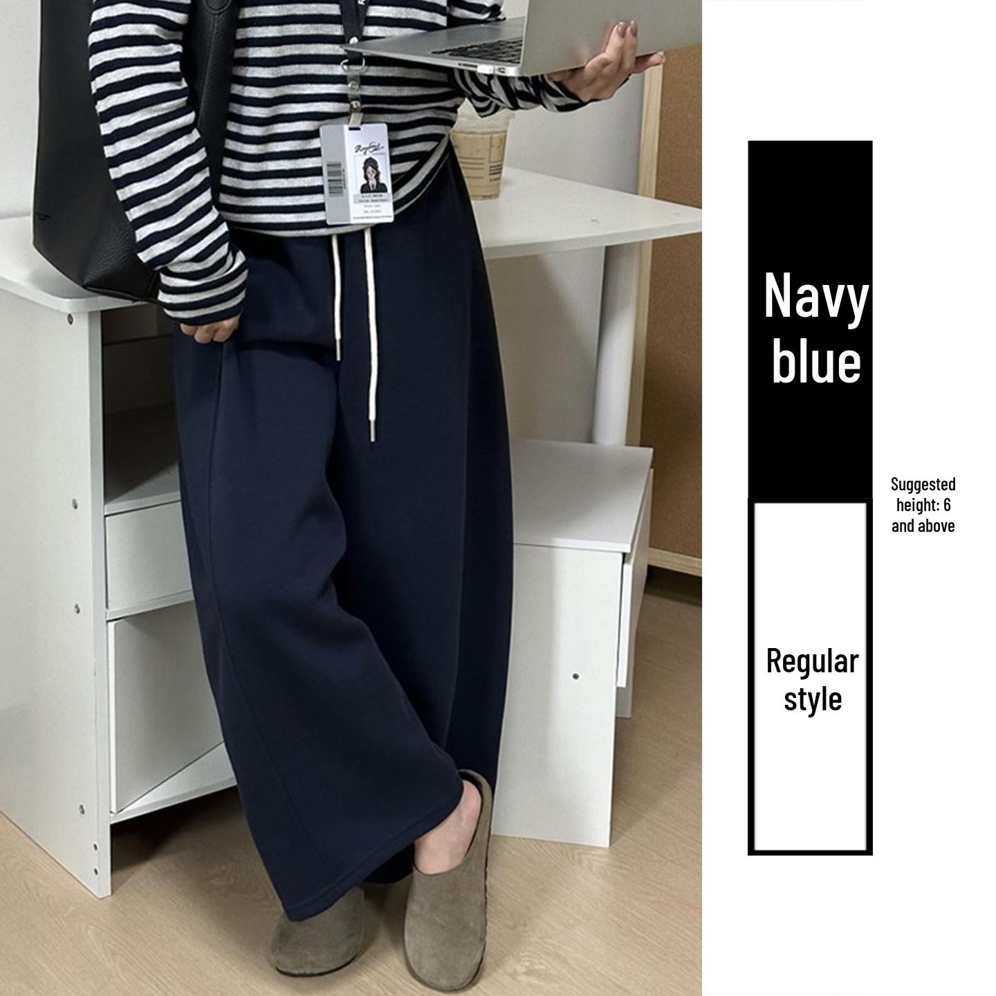 

Women s Gray High-Waisted Wide-Leg Sport Sweatpants - Autumn/Winter Petite Drape Slimming Cropped Pants M