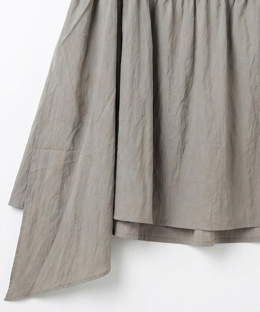 Eilubeu Drape Midi Skirt Aasdsk102C