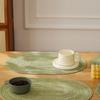2pcs Washable Boho Oval Braided Placemat Hand-woven Heat Insulation Pad  Dining Table