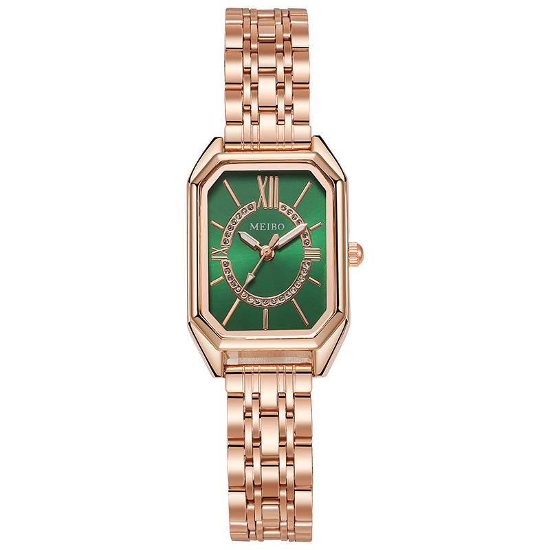 Meibi Square Retro Women S Watch, Steel Belt Women S Watch