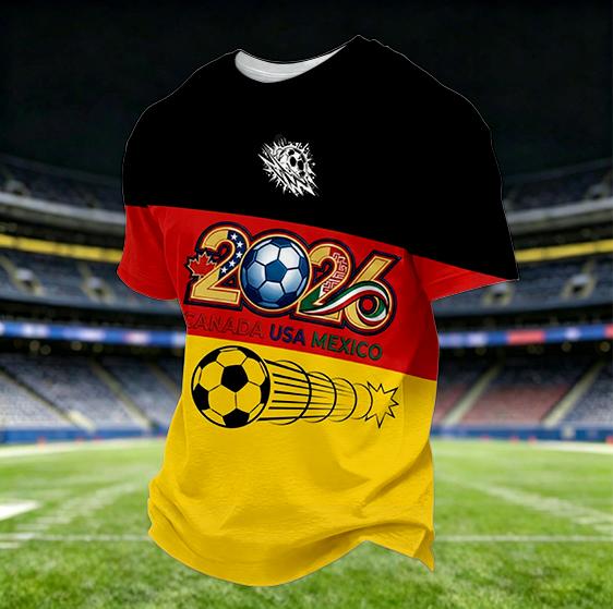 Men's Crew Neck Short Sleeve T Shirt with Switzerland 2026 Soccer Print Comfortable Fit Day Top
