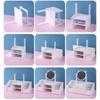 Assembly Makeup Mini Table Multifunctional Cosmetics Storage Rack With Rotating Mirror Skin Care Products Organizer Drawer Shelf