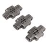 3 Pcs 43mm Mini Door Lock Hinges Invisible 180 Degree Zinc Alloy Cross Hinge for Cabinet Jewel Box
