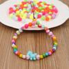 2pcs Mobile Phone Chain Candy Color Love Acrylic Beads Short Mobile Phone Lanyard Women