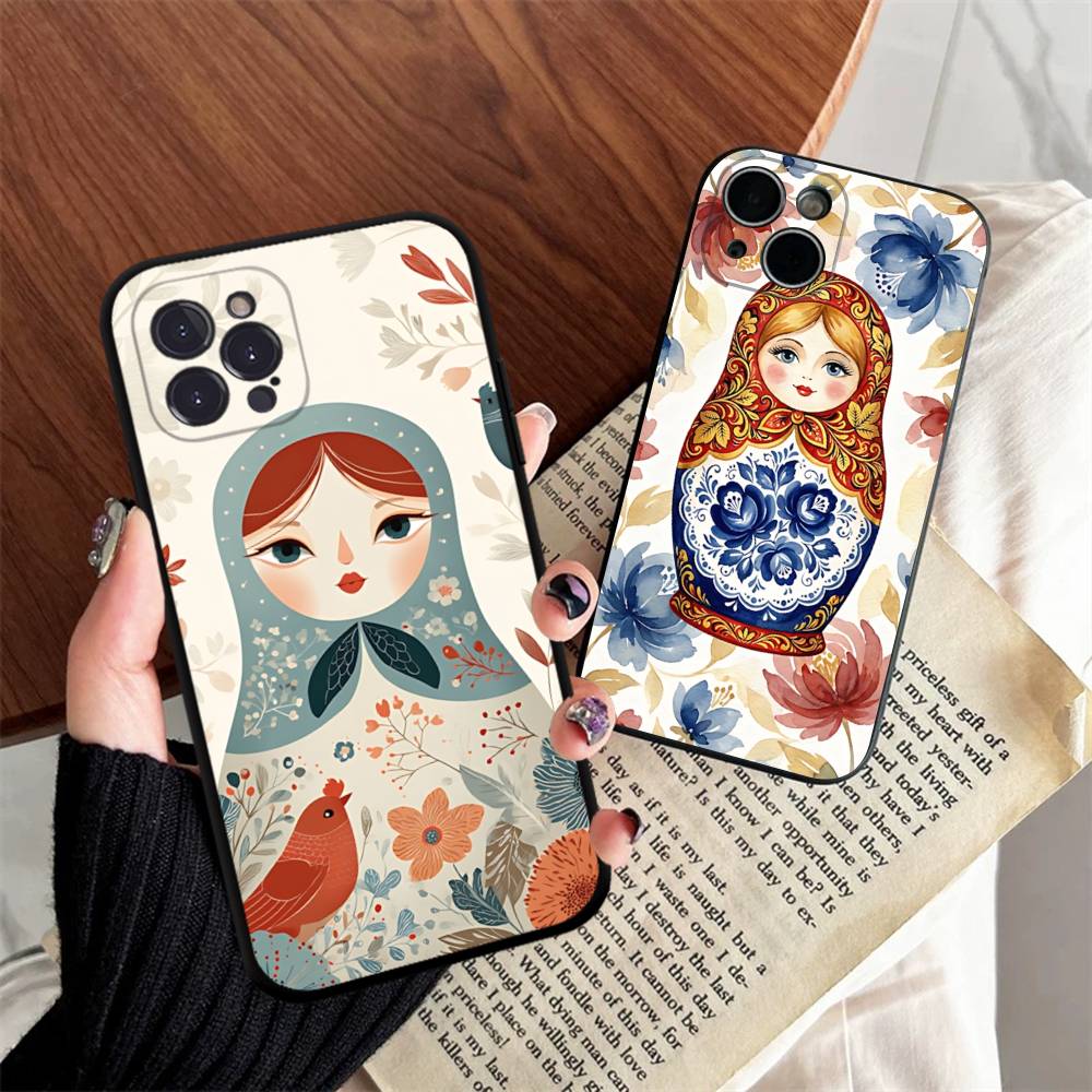 Classic Matryoshka Doll Phone Case For IPhone 14 Plus 13 Mini 11 16 15 17 Pro Max Protection Shockproof