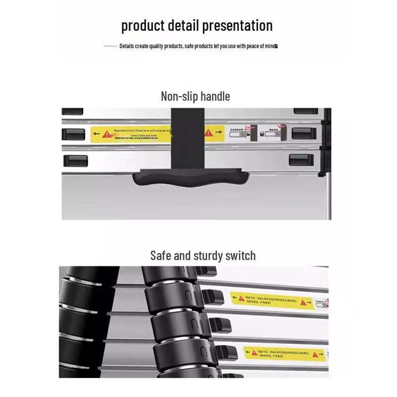 Naiyun 2.9M Aluminum Telescopic A-Frame Ladder