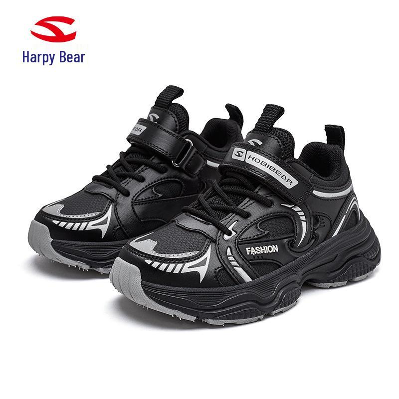 HOBIBEAR Breathable Leather Dad Shoes - Versatile Spring & Autumn Fashion Casual Running Sneakers. 30