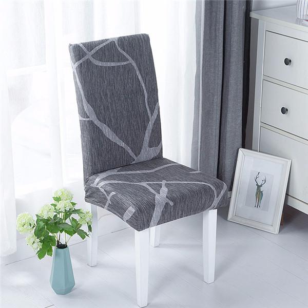 Spandex Chair Covers Elastic Geometric Dining Chair Slipcover Case Stretch Seat Cover For Wedding El Banquet Dining Room