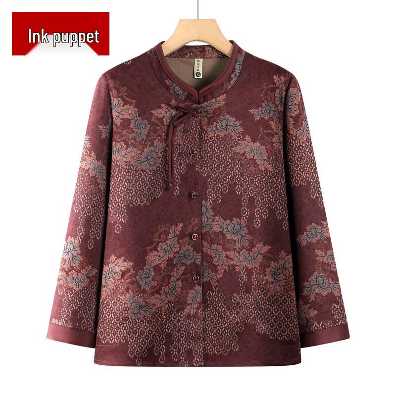 

Women s Floral Print Long Sleeve V-Neck Cardigan Blouse 4XL