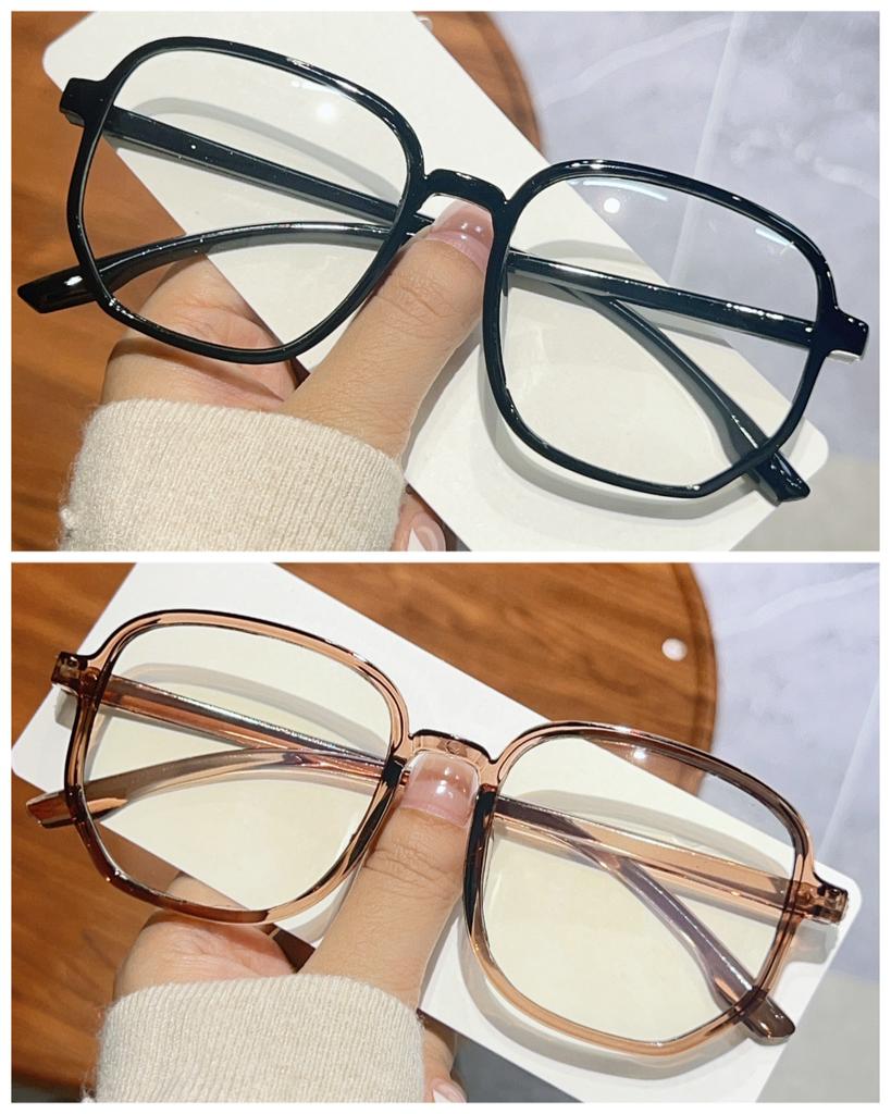 2 pieces Korean Big Square Anti Radiation/blue Light Glasses for Men Women Computer Eyewear