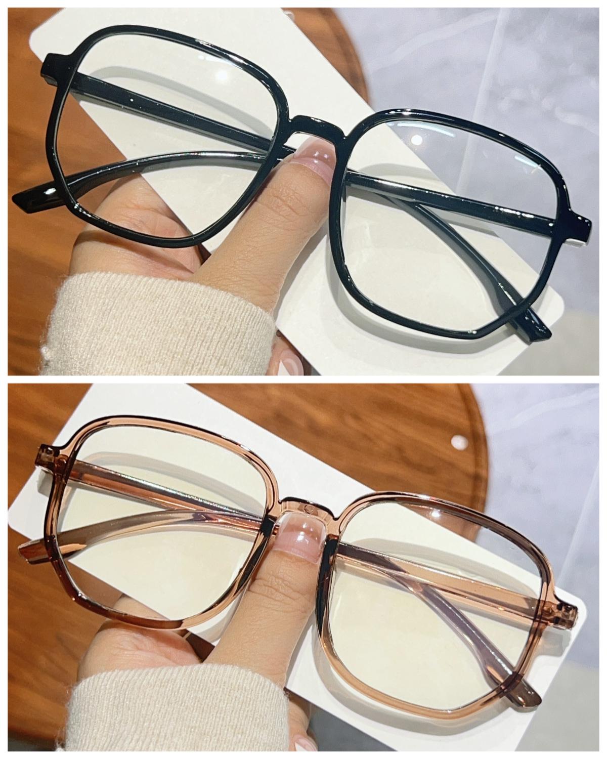 

2 pieces Korean Big Square Anti Radiation/blue Light Glasses for Men Women Computer Eyewear