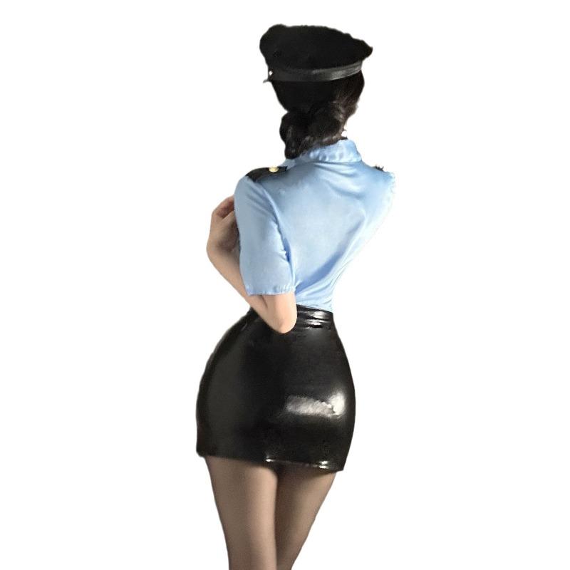 Fun Underwear Nightclub Anchor Sexy Wind Uniform Hip Royal Sister Temperament Suit Female Police Tight Instructor