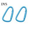 Colorful Keychain Accessory 2Pcs Carabiner Spring Buckle Lightweight Alloy Clip Easy One-Handed Durable Metal D-Shaped Hook Outdoor Travel Bag Pendant