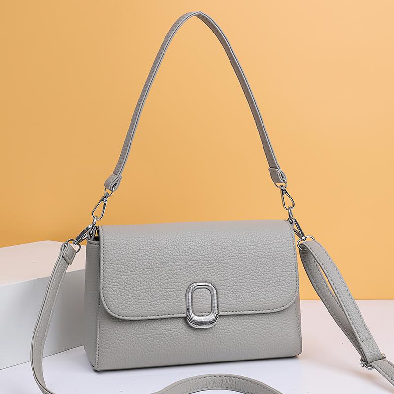 Sac Bandoulière en Cuir Souple pour Femmes Sac à Épaule Aisselle Grande Capacité Commuter Petit Sac Carré