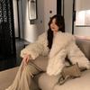 Winter Women Faux Fur Jacket Fleece Lined Thick Warm Coat Fashion Outwear