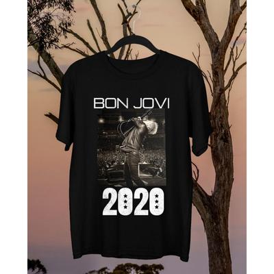 Bon Jovi 2020 Short Sleeve Cotton T- Shirt Unisex All Size S To 2345XL Unisex T-Shirt