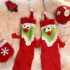 1 Pair Christmas Couple Socks Magnetic Hands Cartoon Deer Snowman Design Long Socks Soft Breathable Xmas Socks