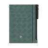 Montblanc 3.0 Hexagonal White Star Logo Leather Card Holder Men Accessories Walnut-Green MB198085