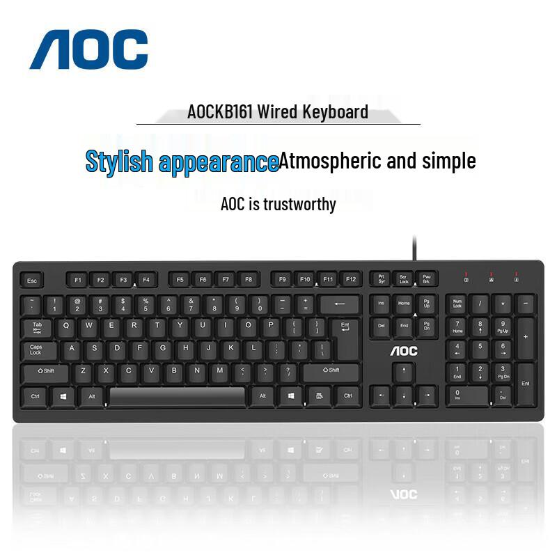 AOC KB161 Wired Keyboard & Mouse Pad Combo