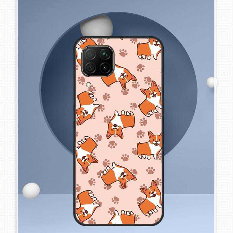 Cartoon Corgi Dog For Huawei P30 P60 Pro P20 P40 Lite Nova 9 10 SE 12s 12i 11i 8i Y91 Y60 Y70 Y72 Y90 Y61 Case