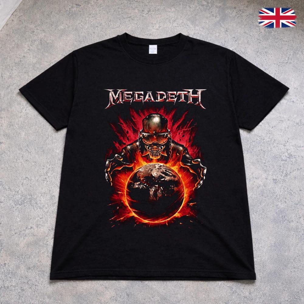 Megadeth Skull World T Shirt Heavy Metal Band Tee Adults Kids Black 2XL