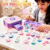 1 Ensemble Livre Magique Autocollants Polyvalents Machine Guka Jouets pour Enfants Complet Fait Main Créatif Bague Bijoux DIY Cadeau de Noël Fille